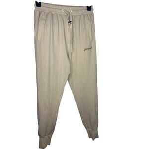 YoungLA Cloud Joggers Men's Size Large Off White Cream Athleisure Sweats Active